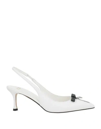 N°21 Woman Pumps White Size 8 Leather In Multi