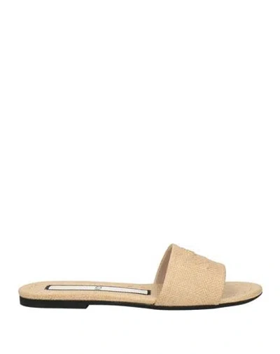 N°21 Woman Sandals Beige Size 6 Textile Fibers In Neutral