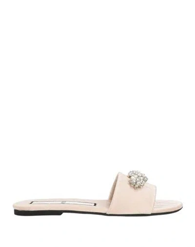 N°21 Woman Sandals Beige Size 8 Textile Fibers In Neutral