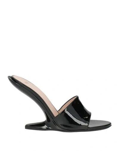 N°21 Woman Sandals Black Size 8 Soft Leather