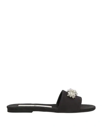 N°21 Woman Sandals Black Size 8 Textile Fibers