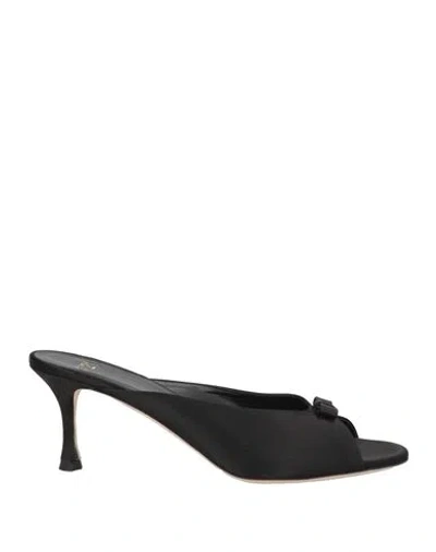 N°21 Woman Sandals Black Size 8 Textile Fibers