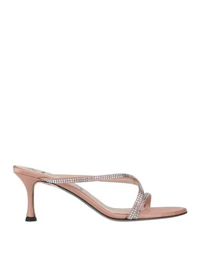 N°21 Woman Sandals Blush Size 10 Textile Fibers In Pink