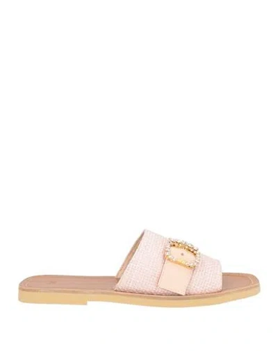 N°21 Woman Sandals Blush Size 8 Textile Fibers In Pink