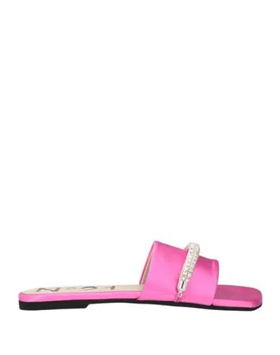 N°21 Woman Sandals Fuchsia Size 6.5 Textile Fibers