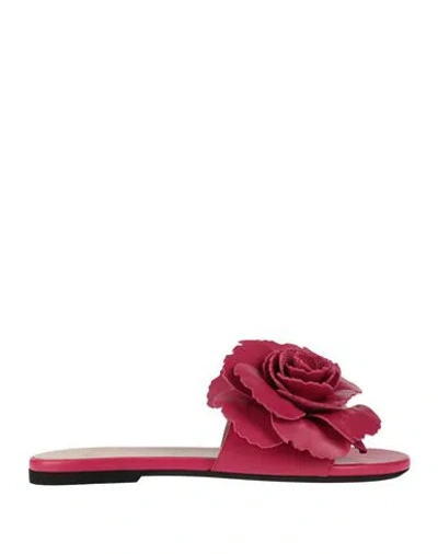 N°21 Woman Sandals Garnet Size 6 Leather In Red