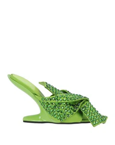 N°21 Woman Sandals Green Size 9 Textile Fibers