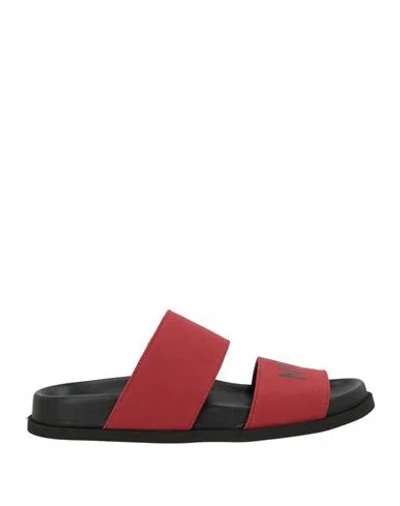N°21 Woman Sandals Red Size 11 Textile Fibers In Multi