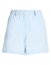 N°21 Woman Shorts & Bermuda Shorts Sky Blue Size 8 Cotton In Blue