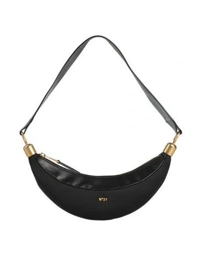 N°21 Woman Shoulder Bag Black Size - Textile Fibers, Leather