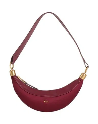 N°21 Woman Shoulder Bag Burgundy Size - Textile Fibers, Leather In Red