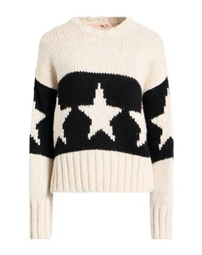 N°21 Woman Sweater Black Size 6 Acrylic, Alpaca Wool, Polyamide, Wool In Blue