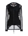 N°21 Woman Sweater Black Size 6 Mohair Wool, Polyamide, Wool, Synthetic Fibers, Silk In Black