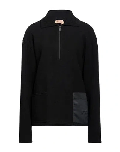 N°21 Woman Sweater Black Size 8 Wool, Polyester, Polyamide