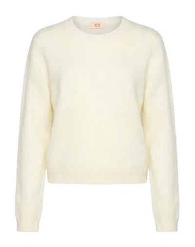 N°21 Woman Sweater White Size 2 Mohair Wool, Polyamide, Wool