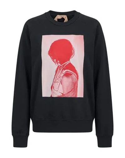N°21 Woman Sweatshirt Black Size M Cotton