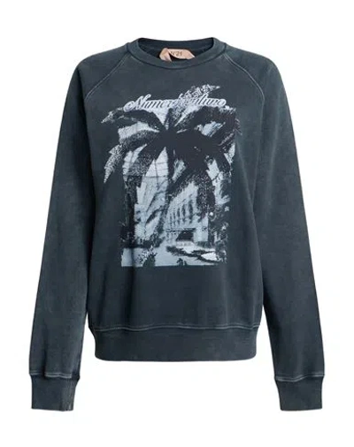N°21 Woman Sweatshirt Charcoal Size Xxs Cotton In Multi