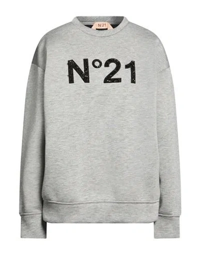 N°21 Woman Sweatshirt Grey Size M Viscose In Gray