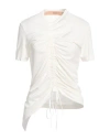 N°21 Woman T-shirt Ivory Size 2 Viscose, Polyester, Elastane In White