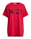 N°21 Woman T-shirt Red Size M Cotton In Red