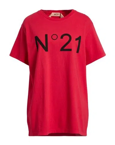 N°21 Woman T-shirt Red Size M Cotton