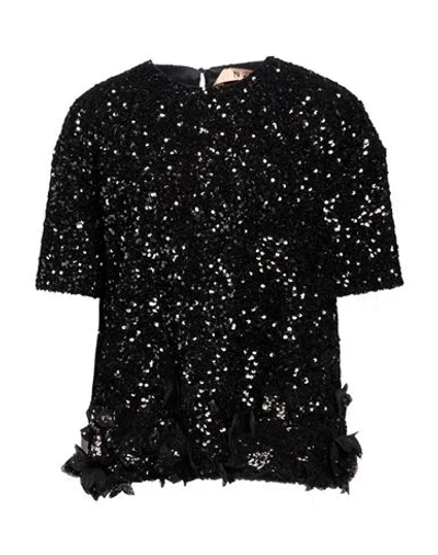N°21 Woman Top Black Size 12 Polyester