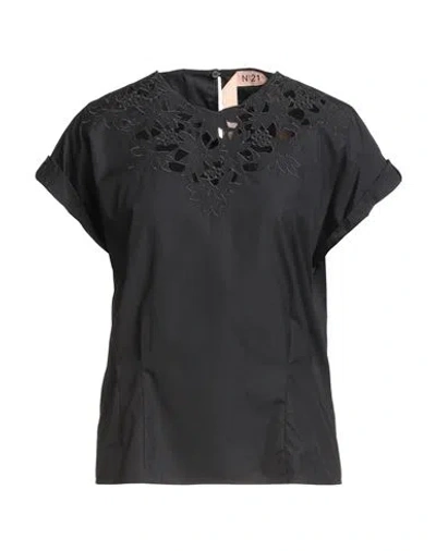N°21 Woman Top Black Size 6 Cotton