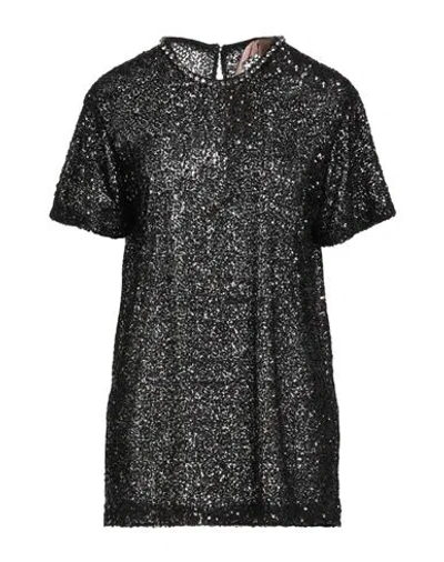 N°21 Woman Top Black Size 6 Polyamide, Polyester