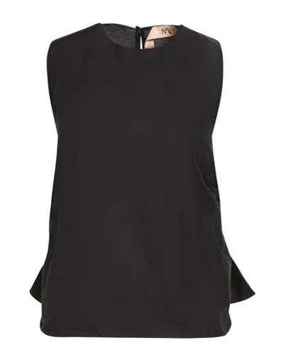 N°21 Woman Top Black Size 8 Cotton