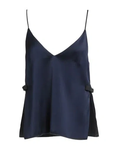 N°21 Woman Top Blue Size 12 Viscose, Polyester