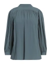 N°21 Woman Top Deep Teal Size 6 Acetate, Silk In Green