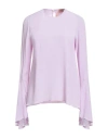 N°21 Woman Top Pink Size 4 Acetate, Silk In Pink
