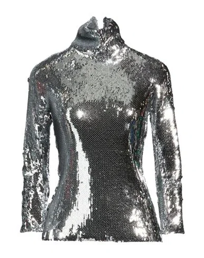N°21 Woman Top Silver Size S Polyester, Elastane