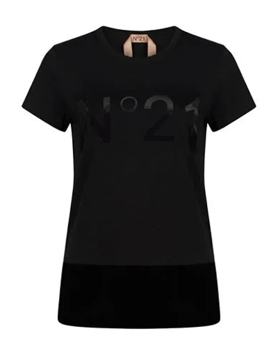 N°21 Woman T-shirt Black Size 4 Cotton