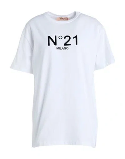 N°21 Woman T-shirt White Size 4 Cotton