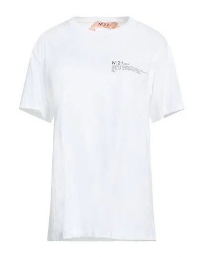 N°21 Woman T-shirt White Size 6 Cotton