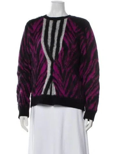 Pre-owned N°21 Wool Animal Print Top In Purple