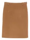 N°21 Wool Blend Cloth Skirt In Neutral