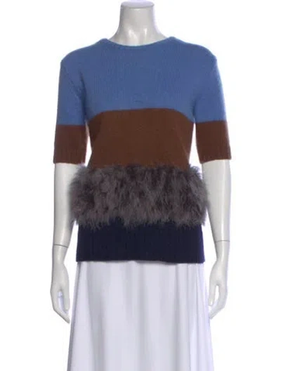 Pre-owned N°21 Wool Striped Sweater In Blue
