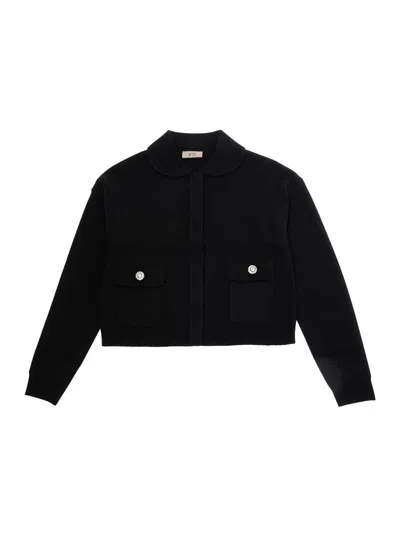 N°21 Nº21 Wool-blend Collared Sweater In Black