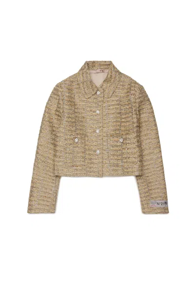 N°21 WOVEN JACKET WITH PRINTED LOGO