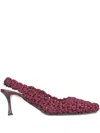 N°21 Woven Leather Pumps In Red