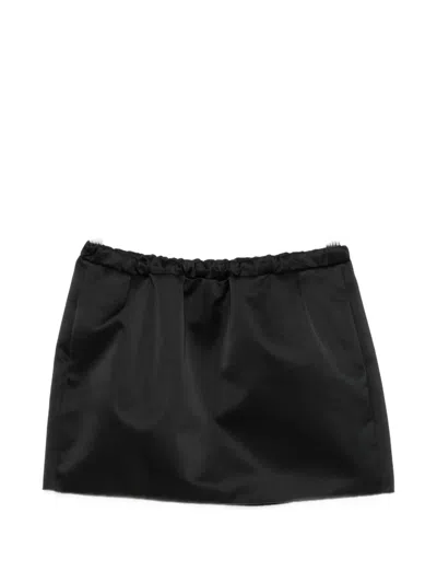 N°21 Woven Mini Skirt In Black
