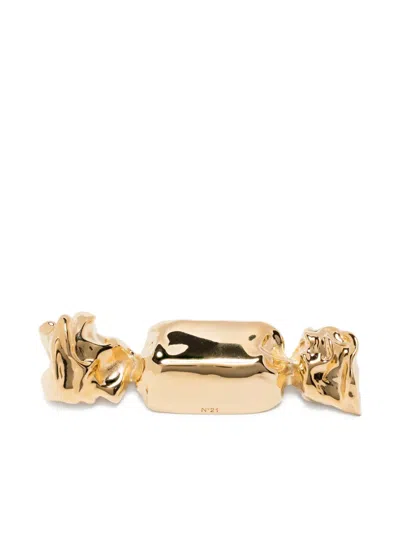 N°21 Wrapped Brooch In Gold