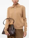 N°21 Zip-fastening Cardigan In Nude