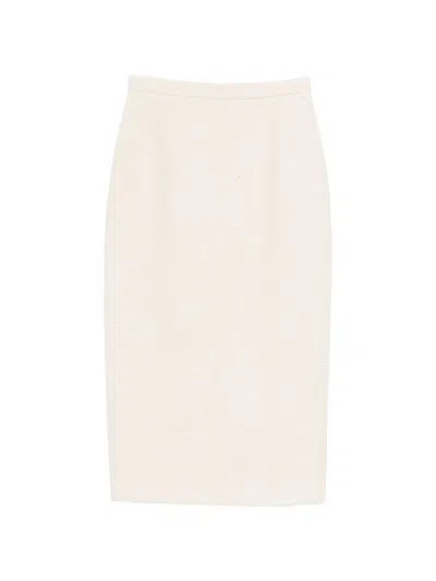 N°21 Zip-fastening Midi Skirt In White