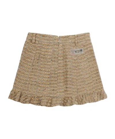 N°21 Zippered Skirt In Brown