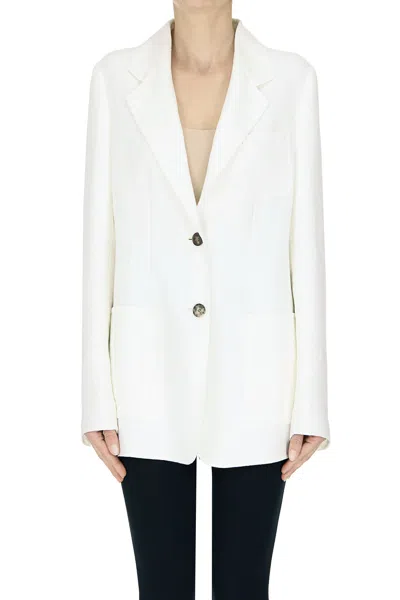 N_8 Milano Linen Blazer In White