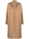 N_8 Milano Open-front Camel-hair Coat In Brown