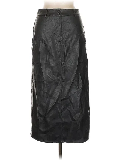 Pre-owned Na-kd Faux Leather Skirt In Black